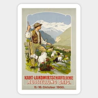 Brig, Kant-Landwirtschaftliche Ausstellung,Travel Poster Sticker